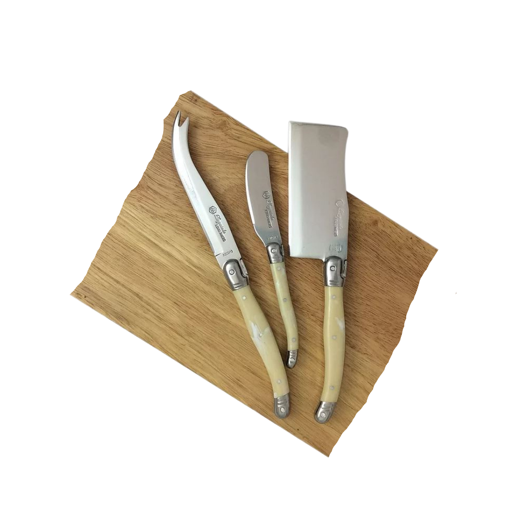 Laguiole 3 Piece Cheese Set Ivory