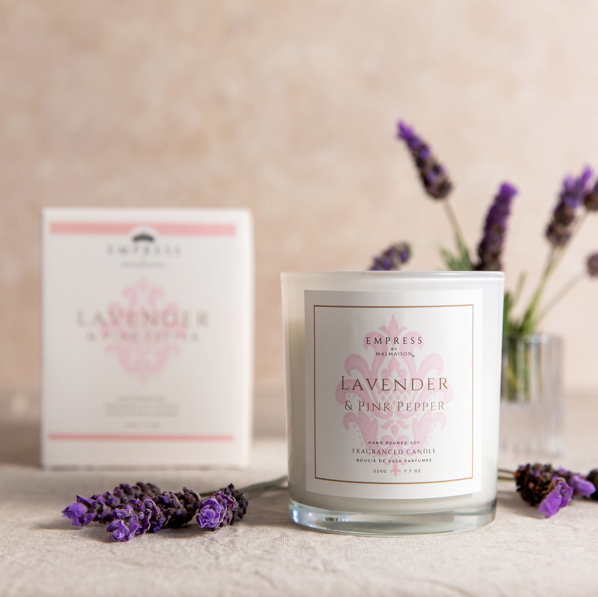 Lavender and Pink Pepper Candle