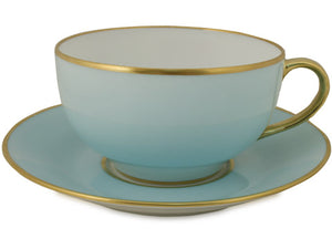 Limoge Teacup & Saucer Pastel Blue