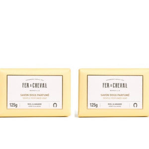 Gentle Perfumed Soap Honey & Almond125g x 2 - Fer à Cheval