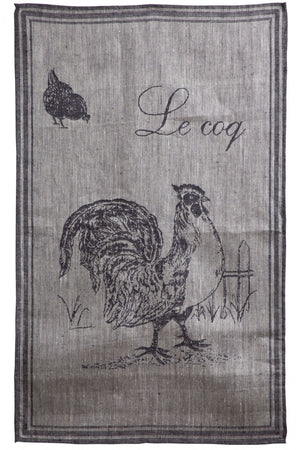 Le Coq Linen Tea Towel - Black