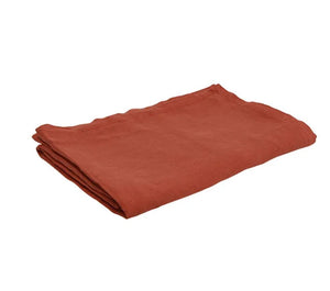 Empress - French Flax Tablecloth - Rust (Limited)