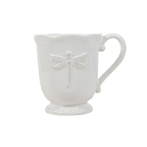 French Country Dragonfly Coffee Mugs - Set of 4
