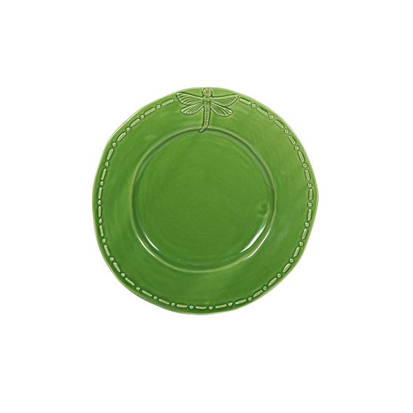 French Country Dragonfly Green Side Plates - Set of 4