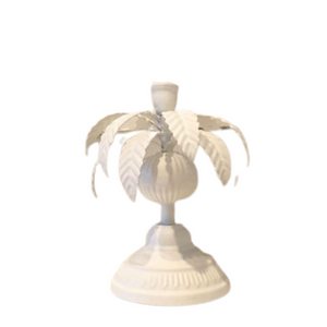 Palm Tree 'Le Palmier' Candlestick Holder - White (Limited)