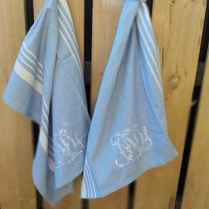 Malmaison Monogram - Bleu Tea Towel