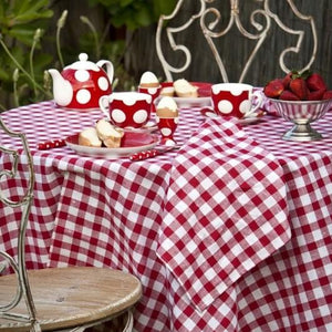 Provincial - Red Check Tablecloth - 150 x 150