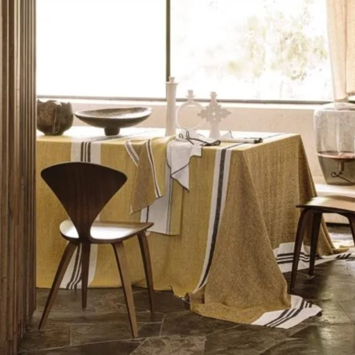 Trevise Linen Tablecloth - Safran Harmony Linen