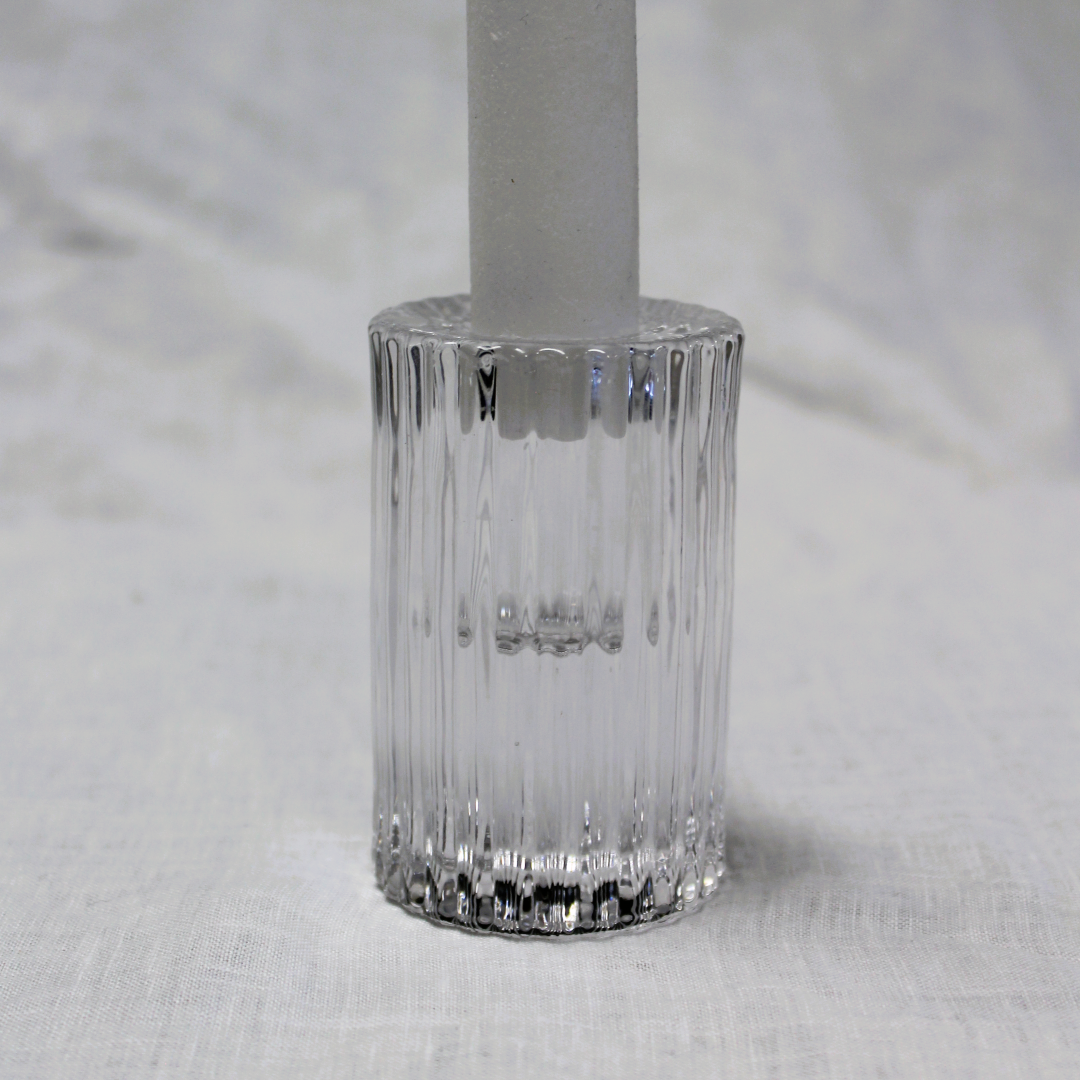 Ruffle Glass Candleholder